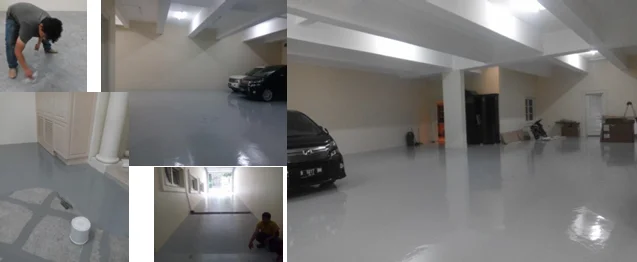 Epoxy Floor Semi Basement Garage at Permata Hijau, Jakarta